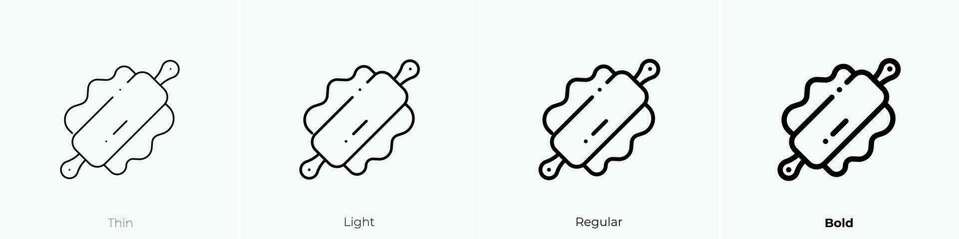 rolling icon. Thin, Light, Regular And Bold style design isolated on white background vector