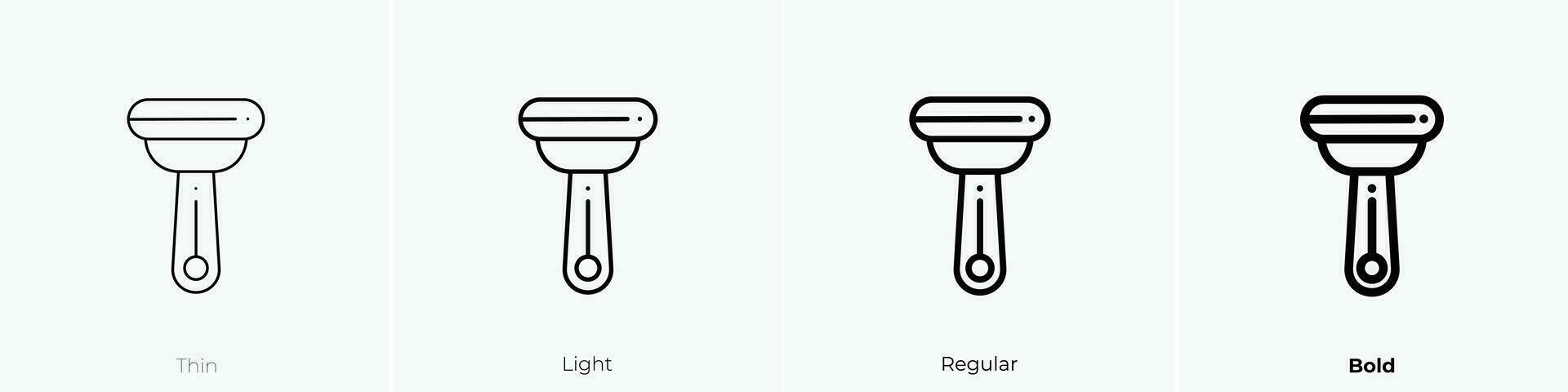 razor icon. Thin, Light, Regular And Bold style design isolated on white background vector