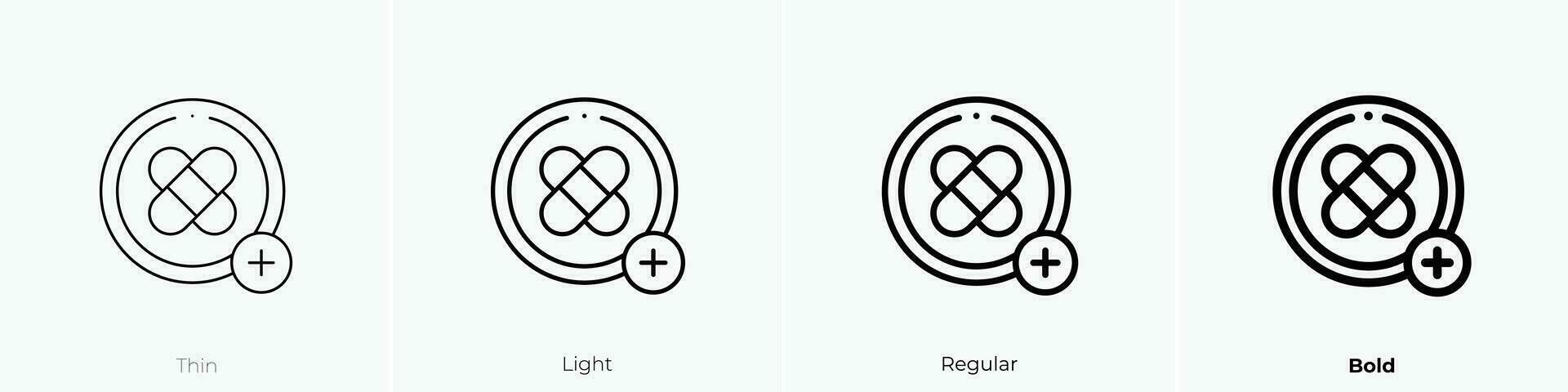 recovery icon. Thin, Light, Regular And Bold style design isolated on white background vector