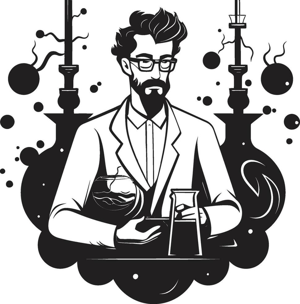 The Creative Laboratory Scientist Vector Artistry Vector Expressions of Discovery Scientists Revealed