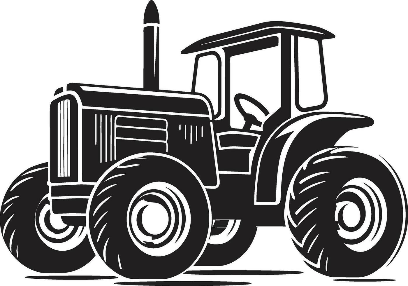 Old Fashioned Tractor Graphic Design Tractor Line Art with Vintage Flair vector