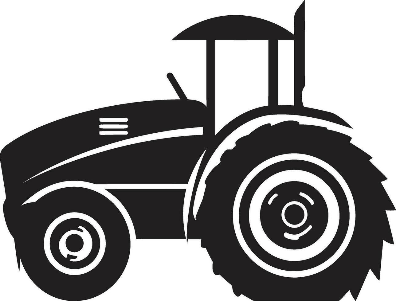 Traditional Tractor Silhouette Old School Tractor Vector Design