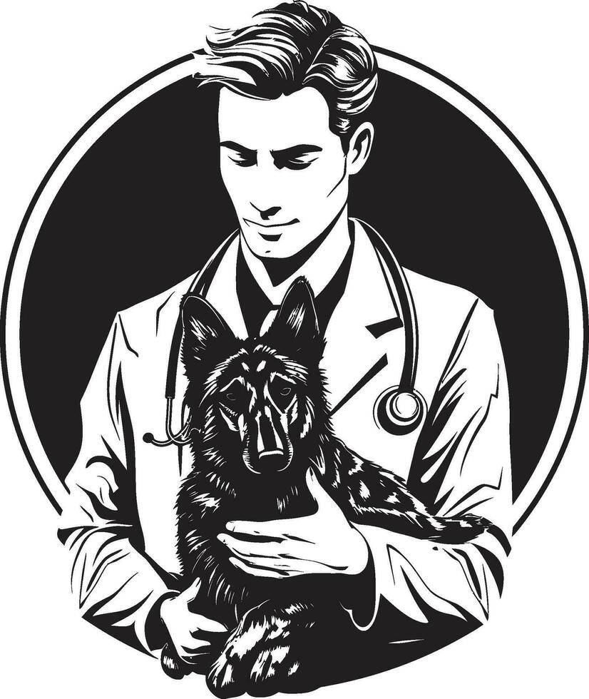 Veterinary Care in Vibrant Vectors Pet Health Check Vet Visit Artwork