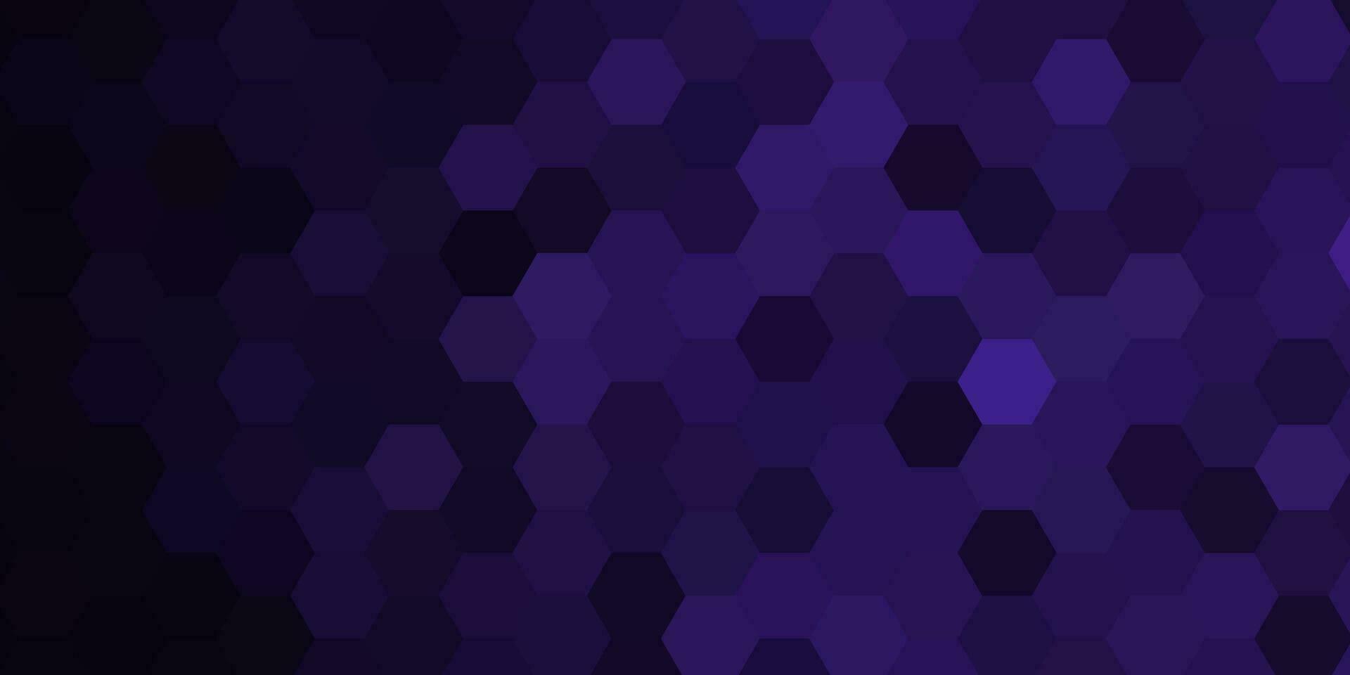 abstract dark purple background with hexagon vector