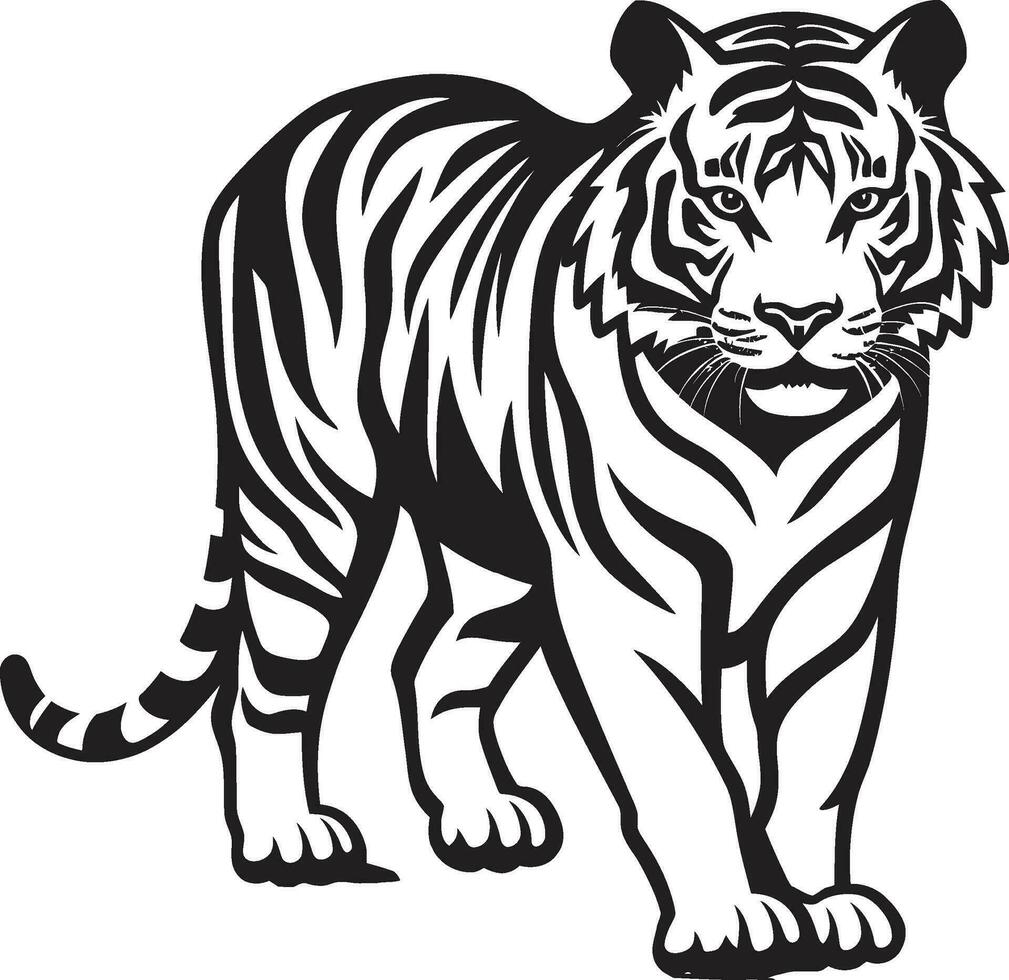 Vector Tiger Splendor Artistic Wonder Abstract Tiger Patterns Vector Intricacy