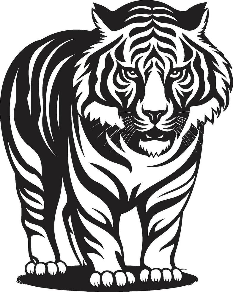 Digital Tiger Art Vector Technology Tigers Roar in Vector Power Unleashed