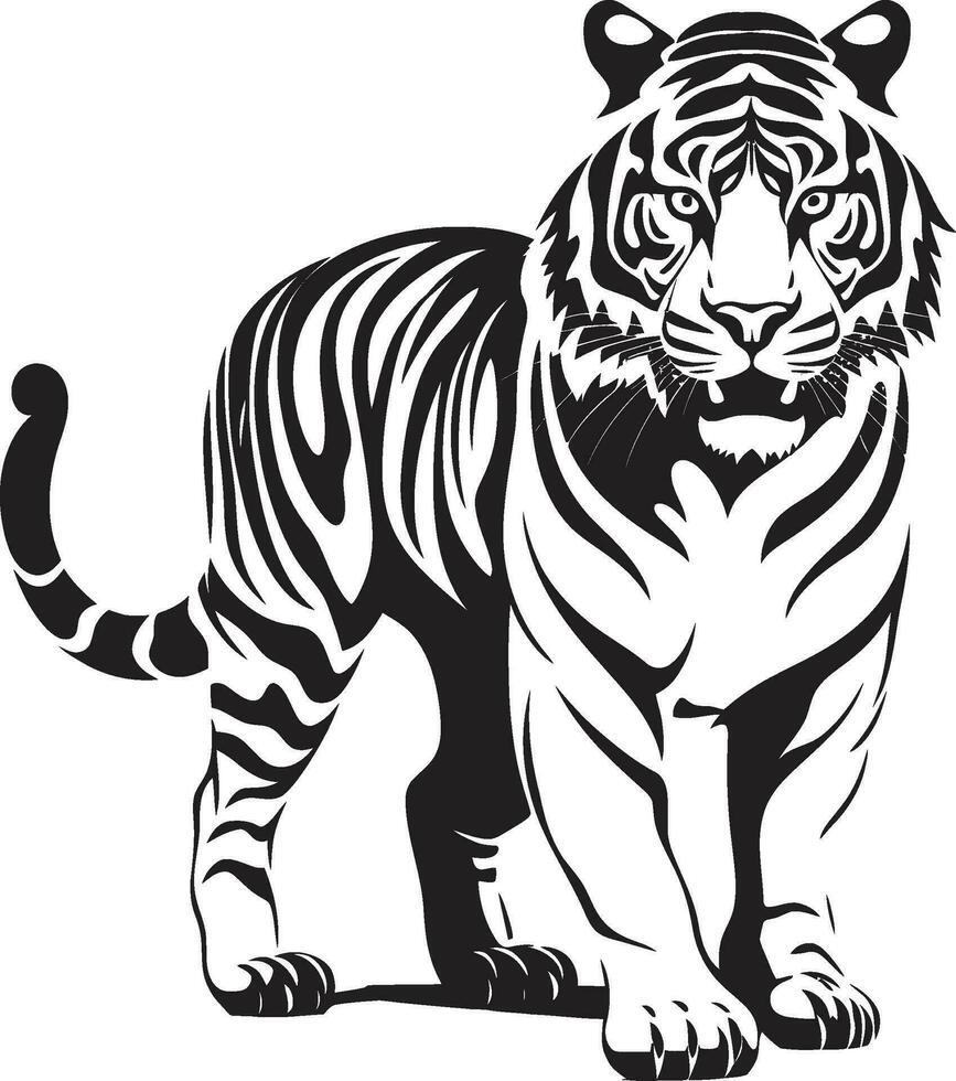 Geometric Tiger Illustration Abstract Precision Cosmic Tiger Dream Vector Imagination