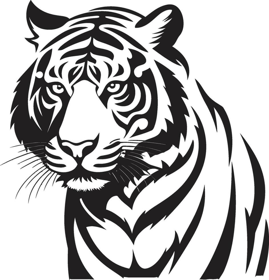 Geometric Tiger Vector Precision in Art Abstract Tiger Vector Surreal Beauty