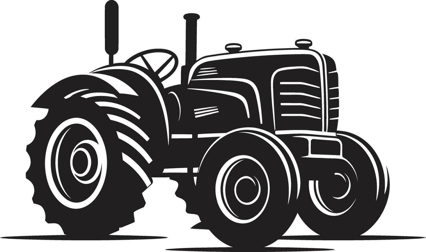 Vintage Tractor Graphic Design Classic Tractor Outline Art vector