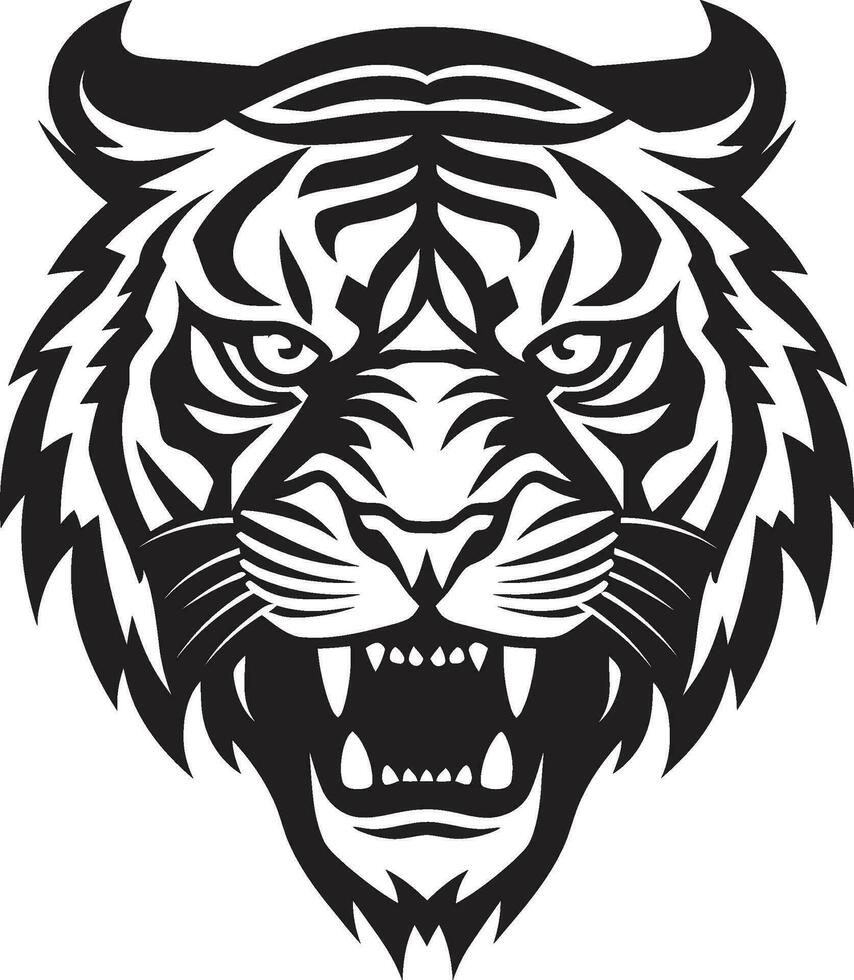 Roaring Tiger Vector Expressive Power Vector Tiger and Butterfly Symbolic Harmony