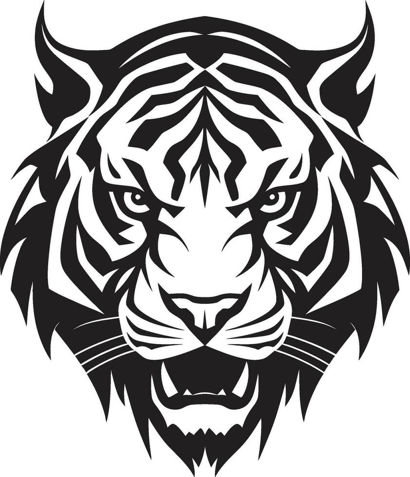 Vector Tiger Minimalism Elegance in Simplicity Cosmic Tiger Realm Vector Universe