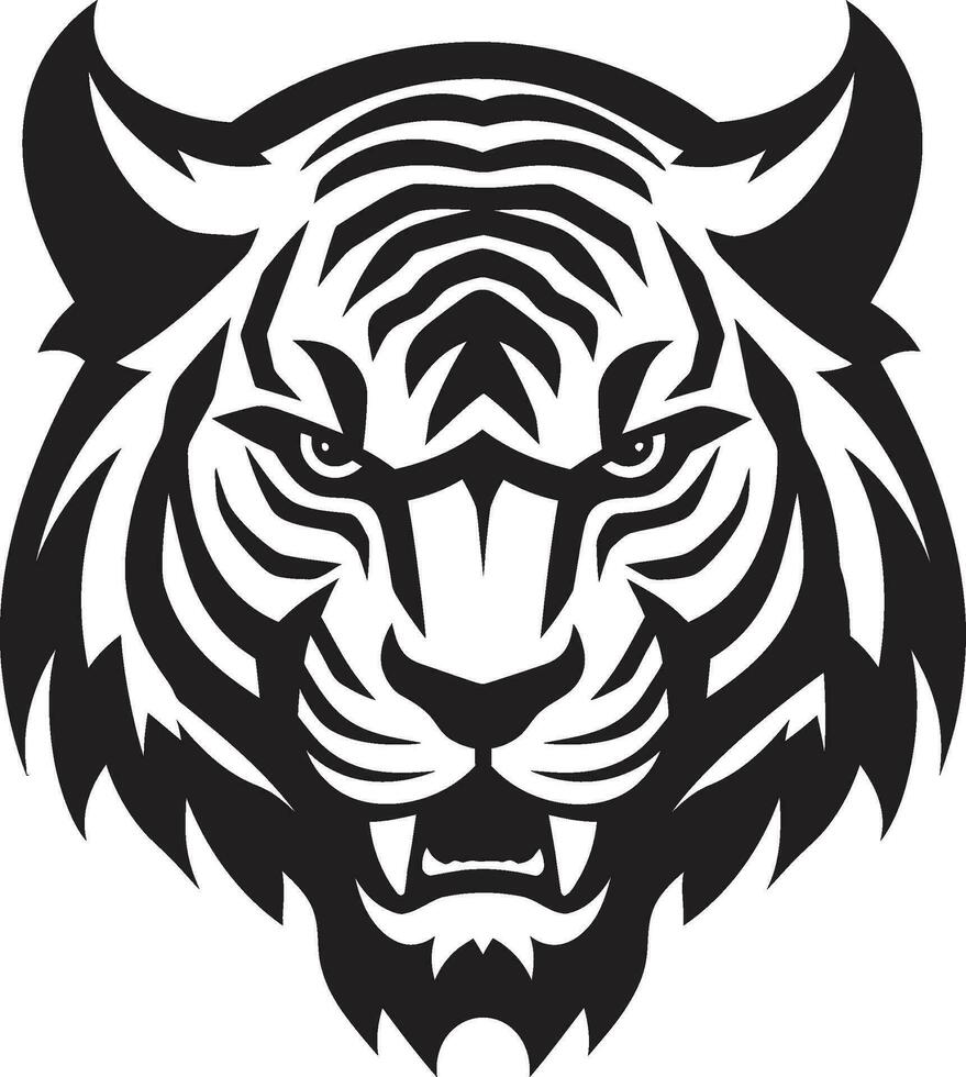 Vector Tiger Abstract Artistic Interpretation Detailed Tiger Illustration Precision in Vector