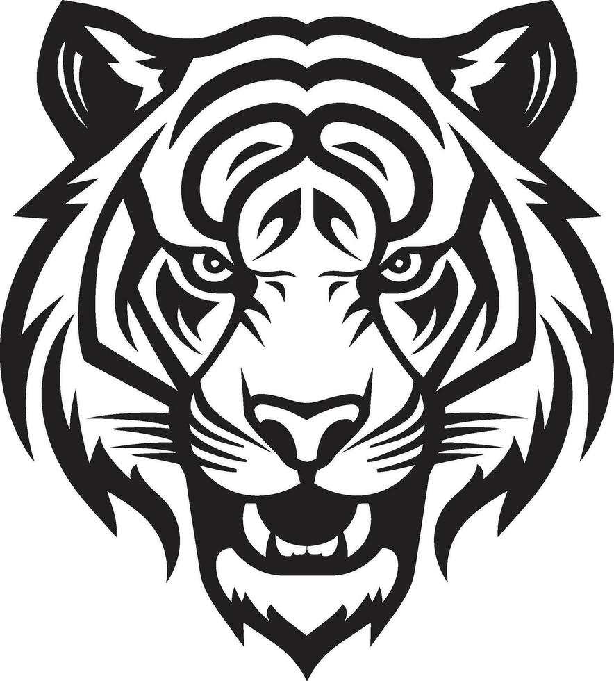 Minimalist Tiger Vector Simplistic Elegance Vector Tiger Face A Gaze into the Wild