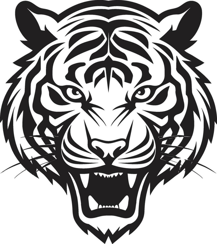 Vector Tiger in Abstract Splendor Cosmic Tiger Space inspired Vector Art