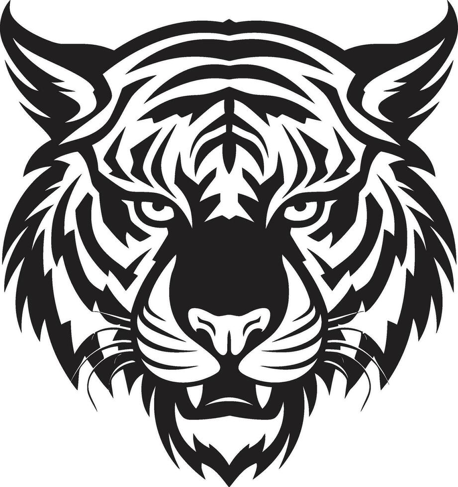 Vector Tiger and Butterfly Symbolic Harmony Tiger in the Snow Vector Winter Scene