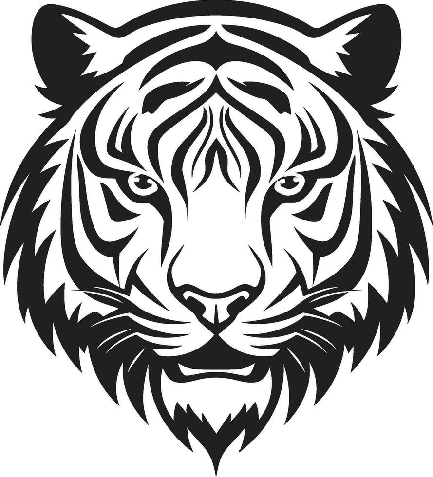 Contemporary Tiger Art in Vector Geometric Tiger Head Vector