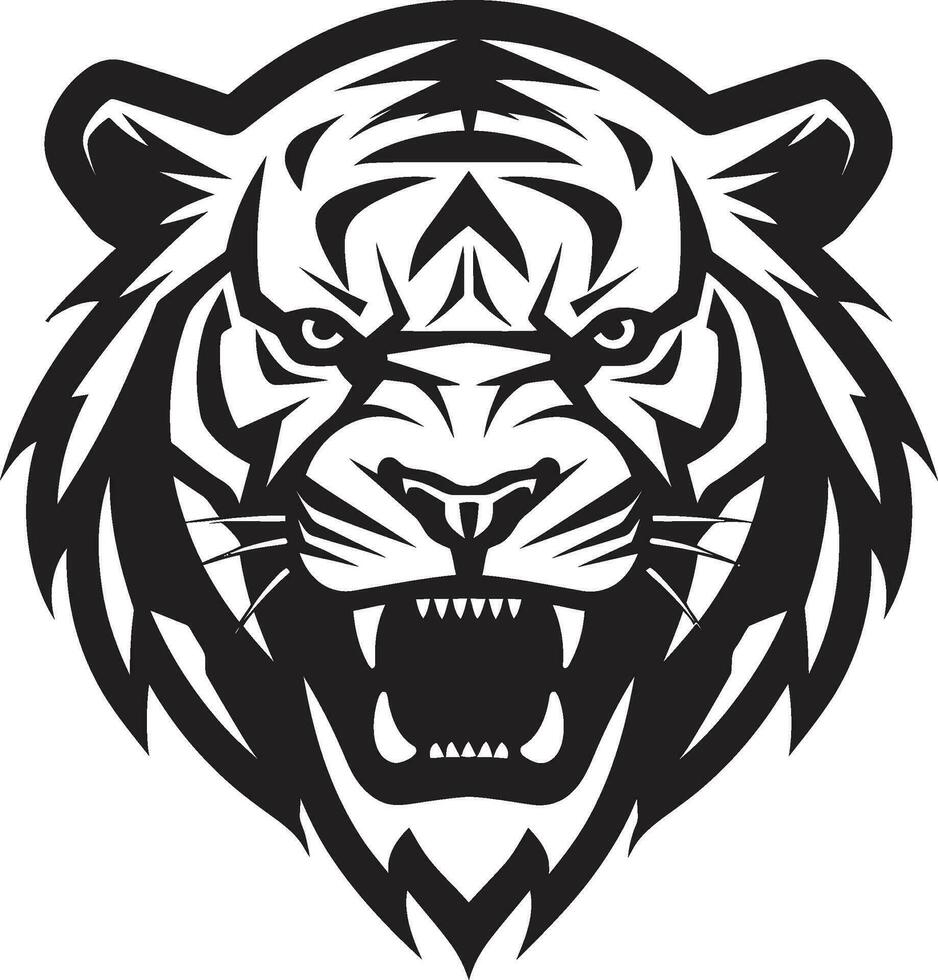 Abstract Tiger Vector Portrait Vector Art of the Elusive Tiger