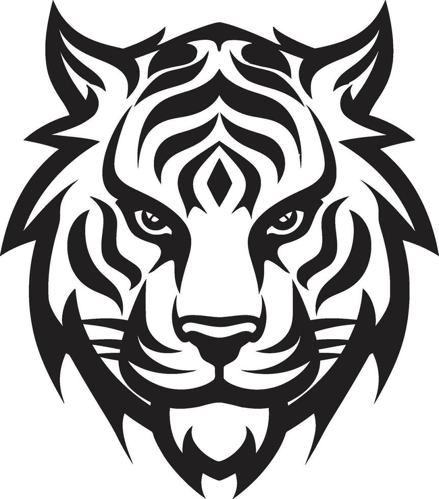 Tiger Vector Collage Artistic Fusion Abstract Tiger Profile Vector Wonder