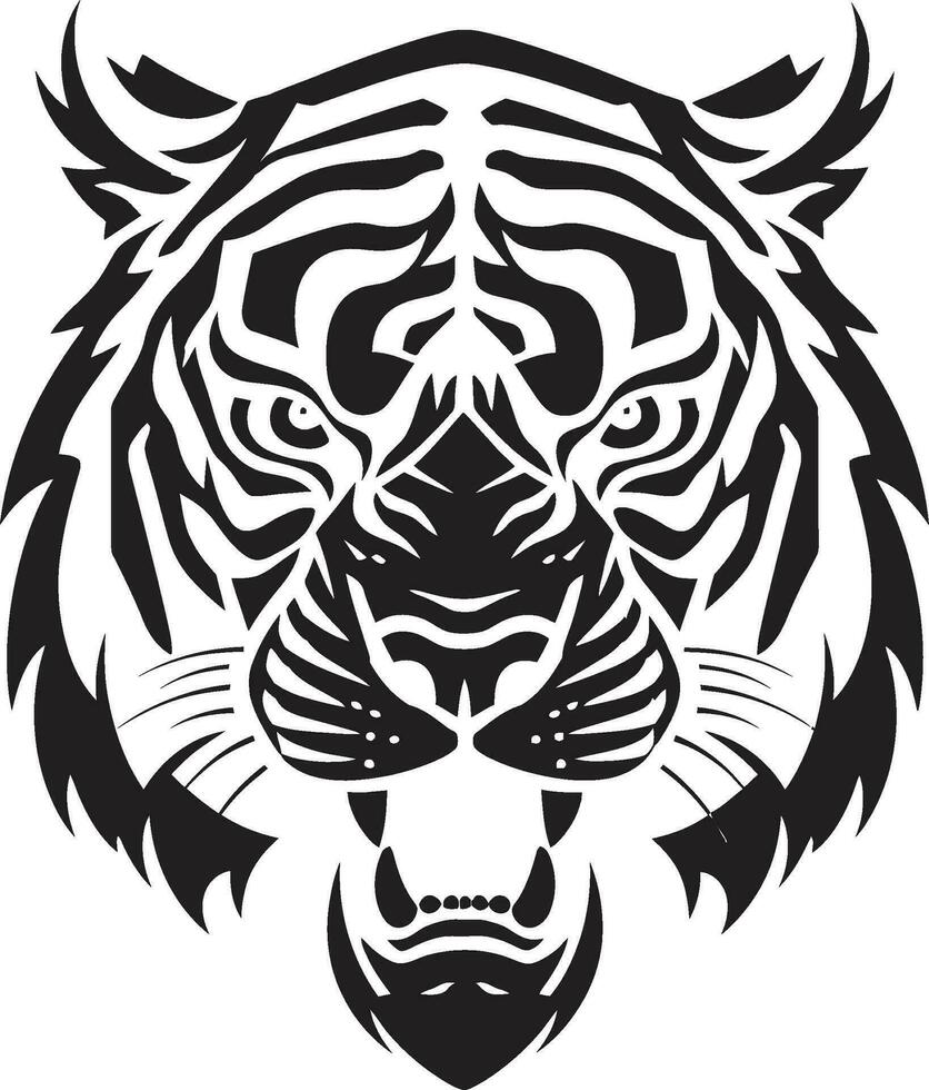 Abstracted Tiger in Vector Artistry Mesmerizing Tiger Eyes in Vector