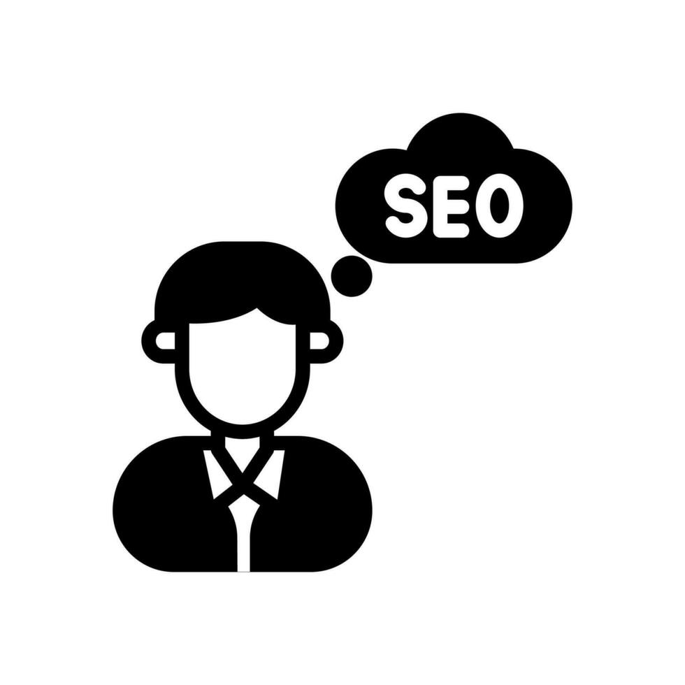 seo experto icono en vector. ilustración vector