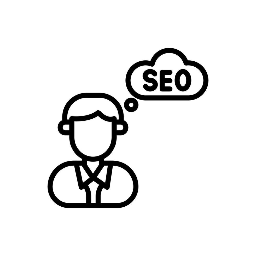 seo experto icono en vector. ilustración vector