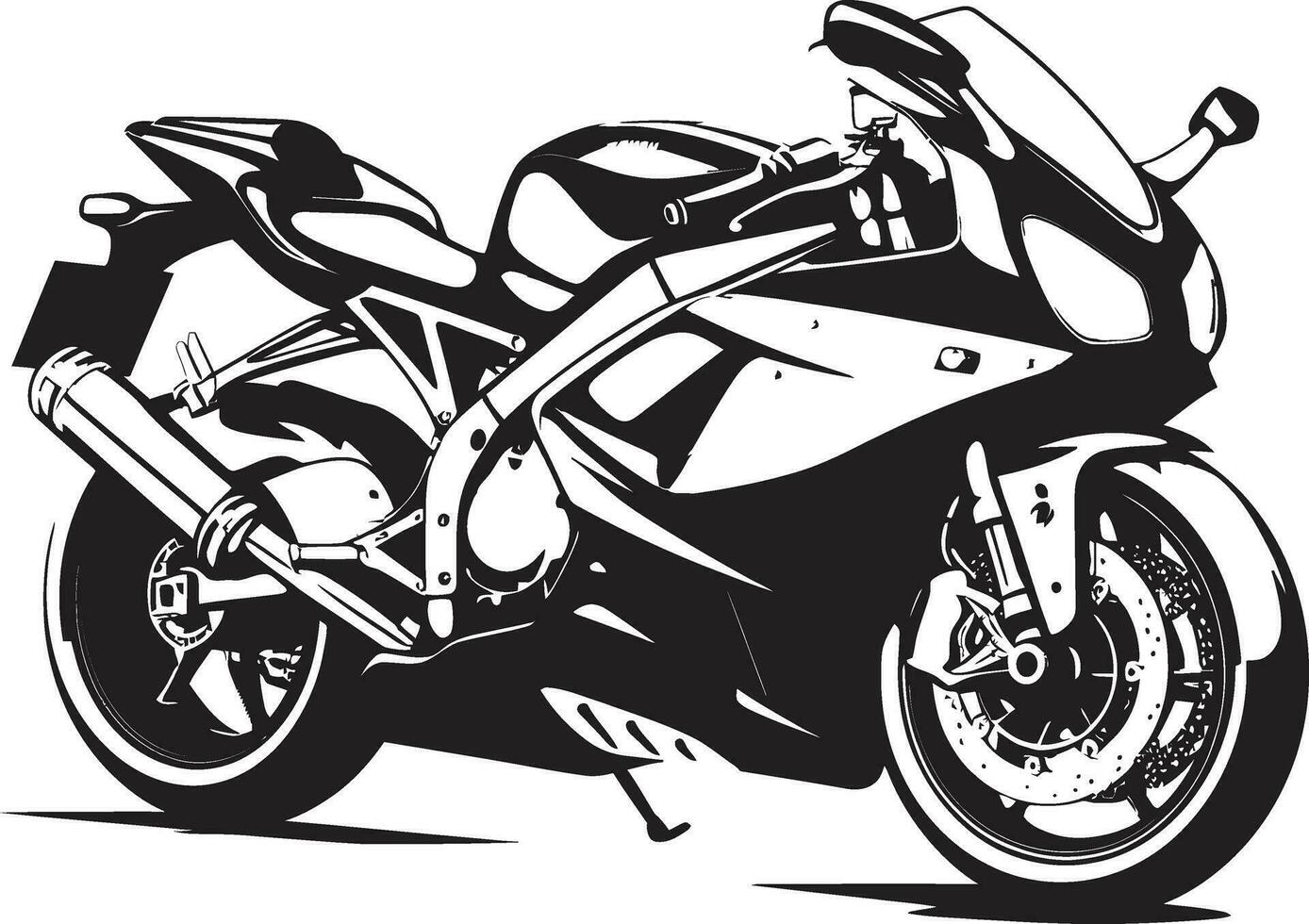 On the Road in Vectors Sports Bike Magic Sport Bike Symphonies in Vector Art