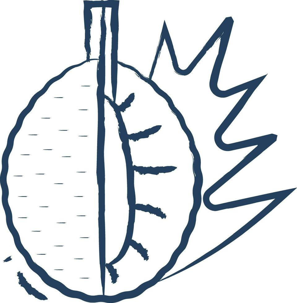 Breadfruit slice hand drawn vector illustration