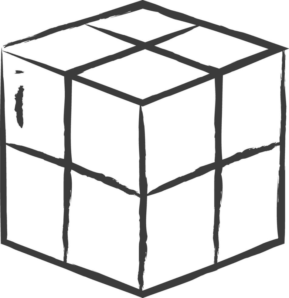 Box hand drawn vector illustration