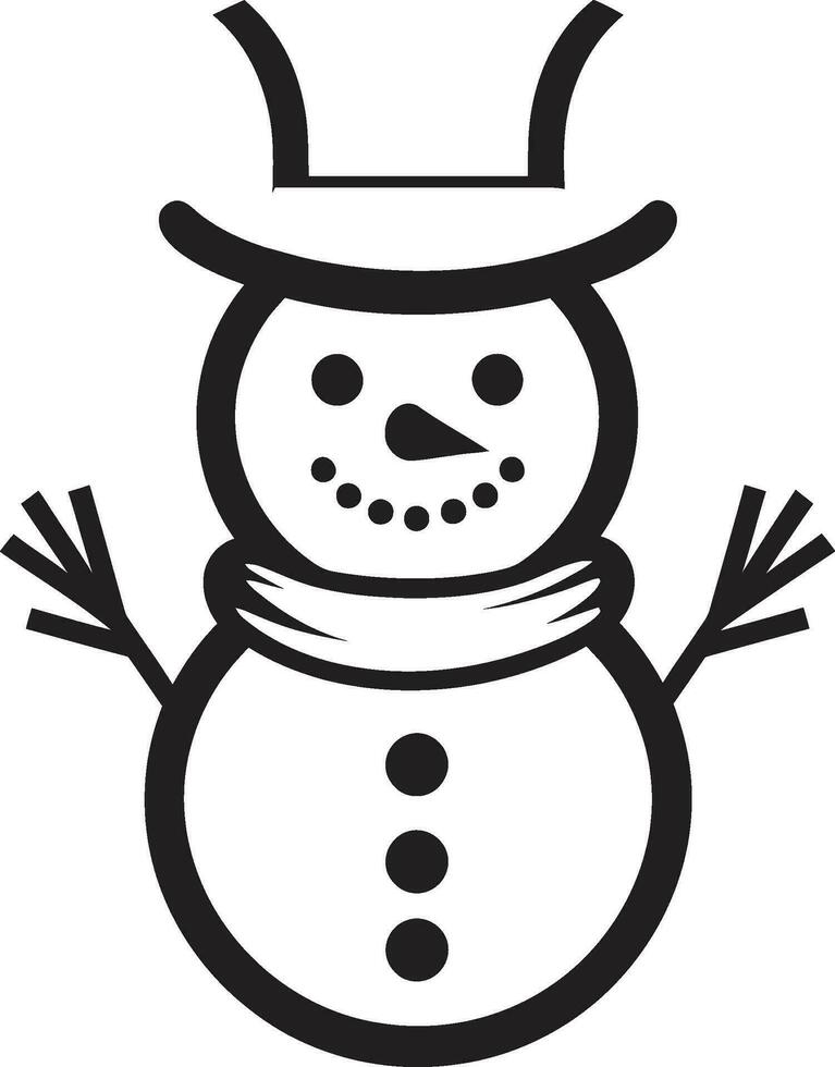 Frostys Wonderland Vector Snowman Spectacle Snowman Serenity in Vector Artistic Flurries