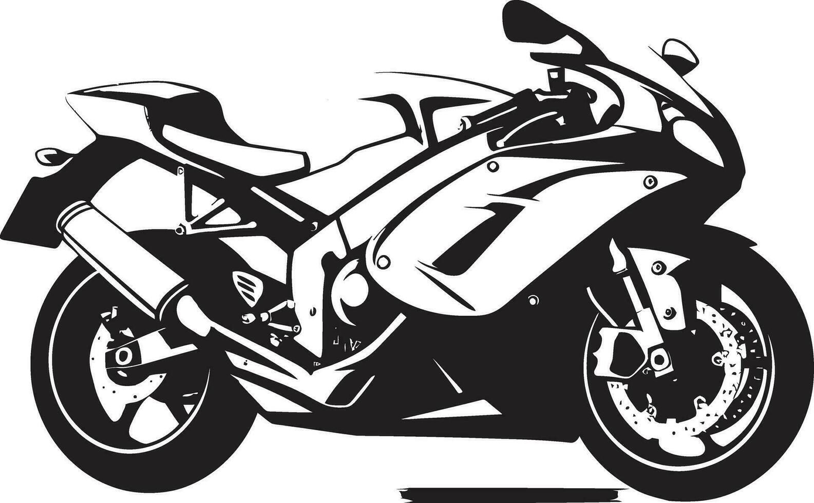 Sleek and Stylish Sports Bike Vector Perfection Drawing the Thrill