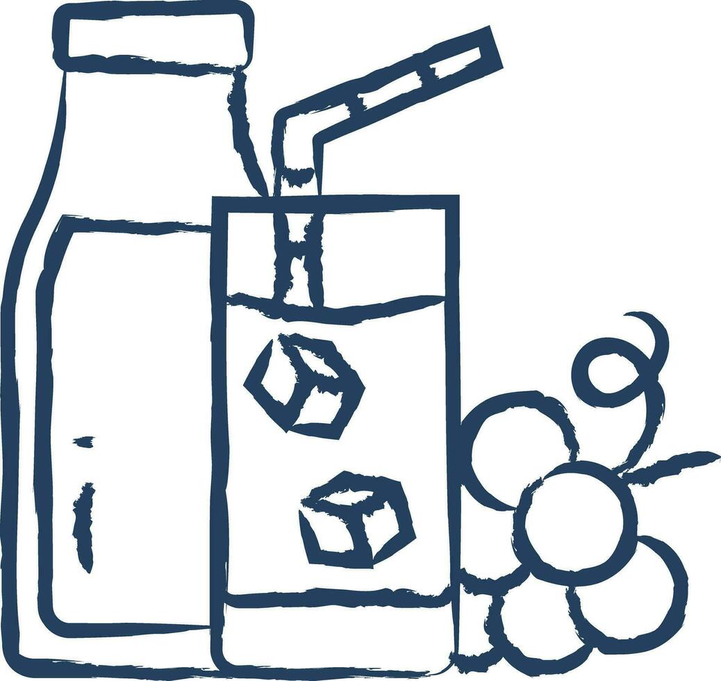 Grape Juice hand drawn vector illustration