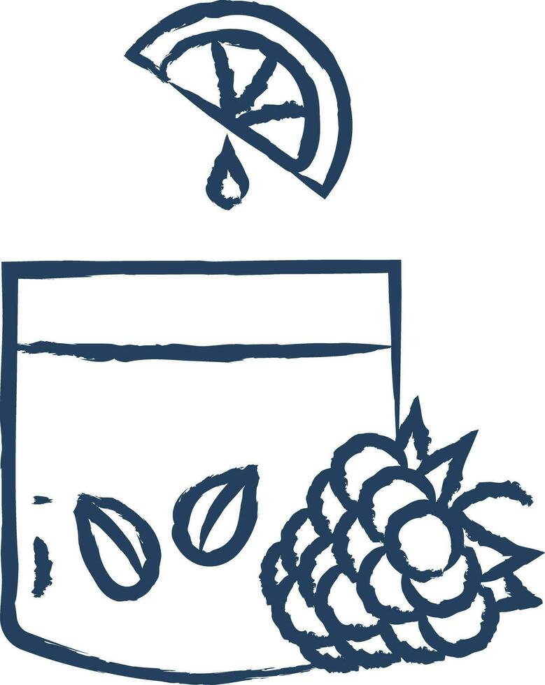 Raspberry hand drawn vector illustration