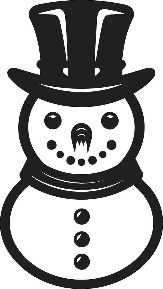 Vectorized Snowman Serenade Chilled Artistry Snowman Saga Unveiled Vector Illustration Magic