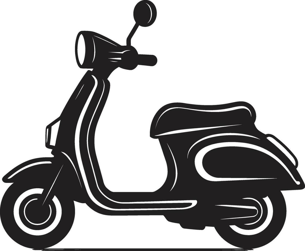 scooter tienda anuncio ilustración scooter alquiler negocio logo vector