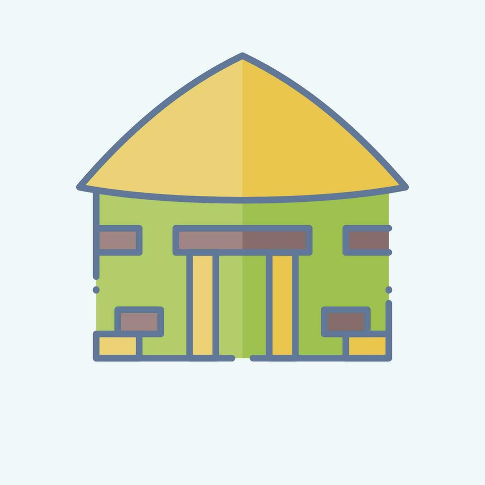 Icon House. related to Celtic symbol. doodle style. simple design editable. simple illustration vector