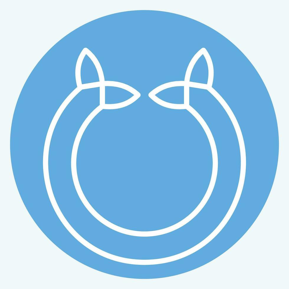 Icon Horseshoe. related to Celtic symbol. blue eyes style. simple design editable. simple illustration vector