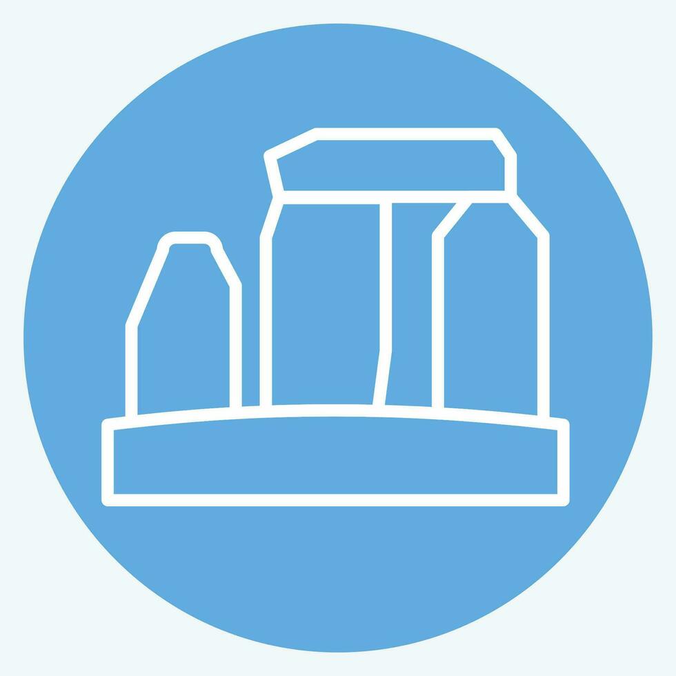 Icon Stonehenge. related to Celtic symbol. blue eyes style. simple design editable. simple illustration vector