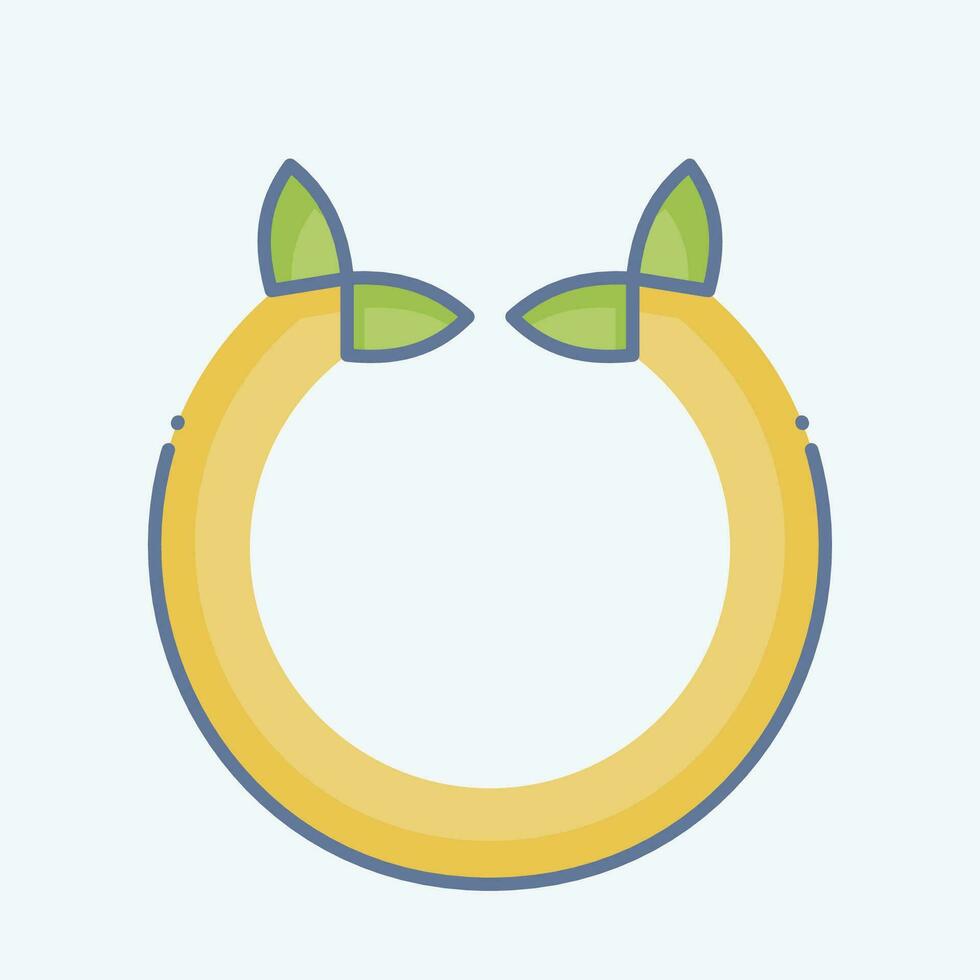 Icon Horseshoe. related to Celtic symbol. doodle style. simple design editable. simple illustration vector