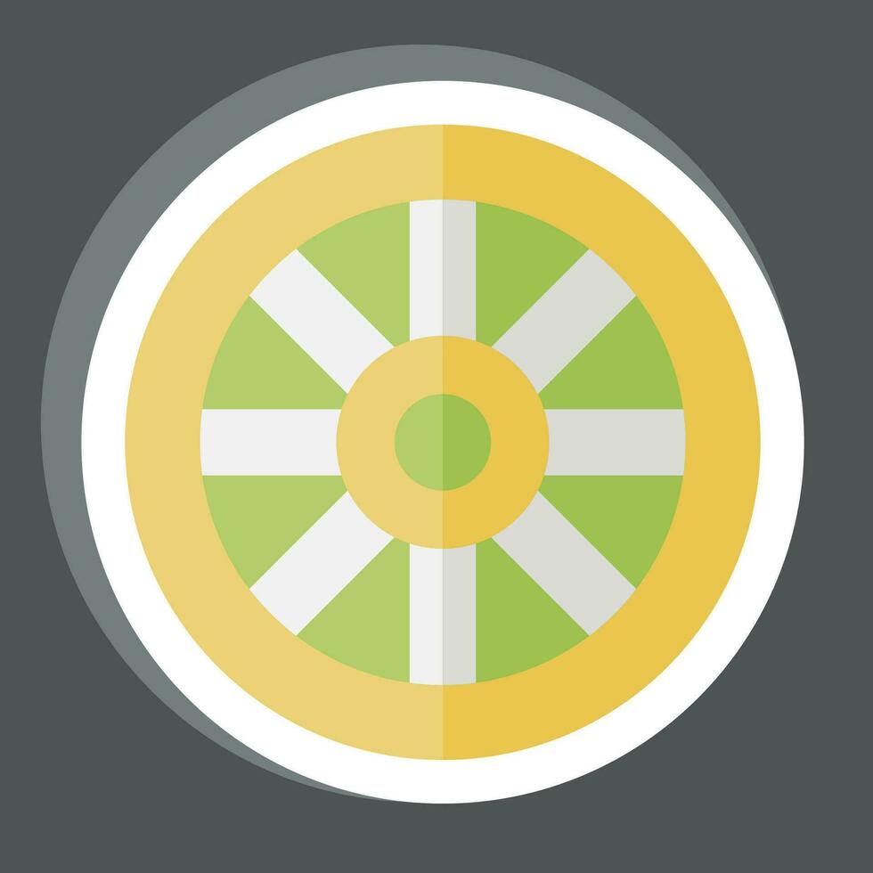 Sticker Wheel. related to Celtic symbol. simple design editable. simple illustration vector