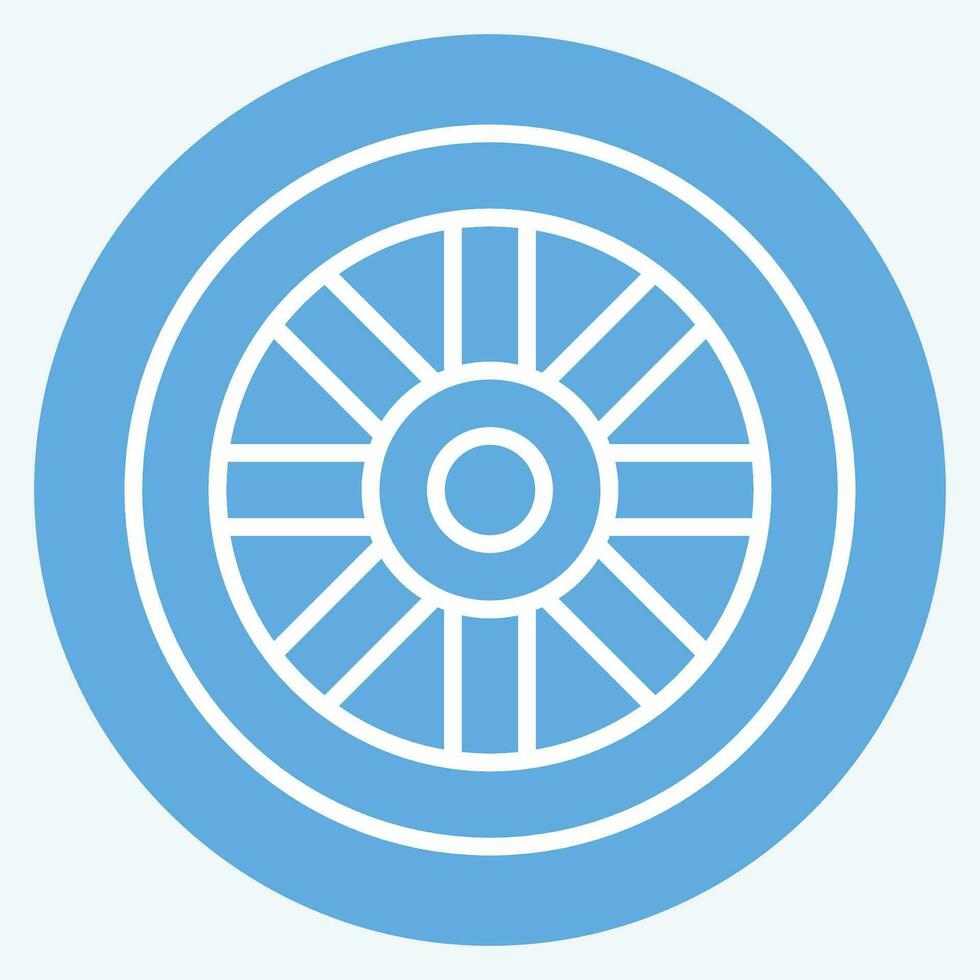 Icon Wheel. related to Celtic symbol. blue eyes style. simple design editable. simple illustration vector