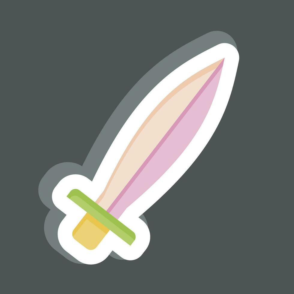 Sticker Sword. related to Celtic symbol. simple design editable. simple illustration vector
