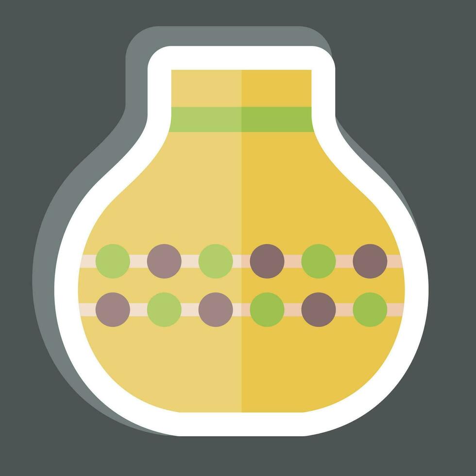 Sticker Vase. related to Celtic symbol. simple design editable. simple illustration vector