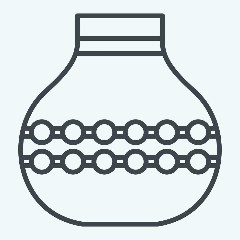 Icon Vase. related to Celtic symbol. line style. simple design editable. simple illustration vector