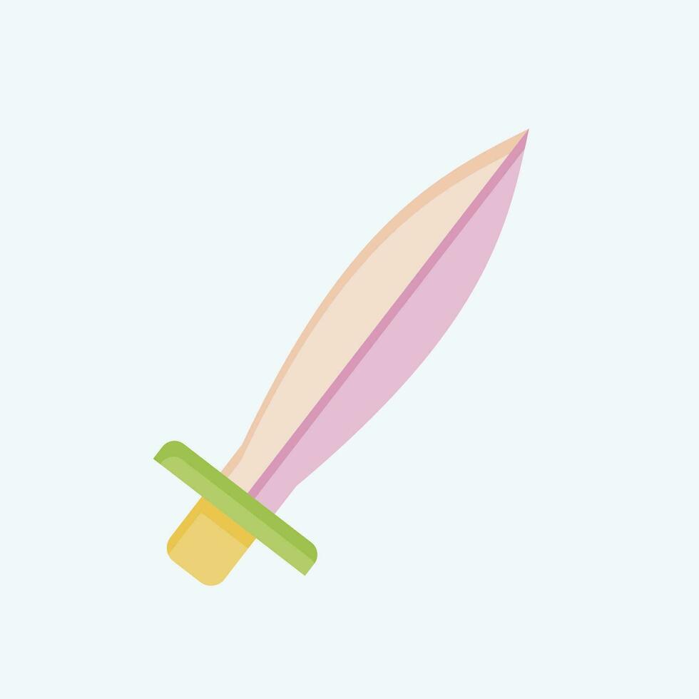 Icon Sword. related to Celtic symbol. flat style. simple design editable. simple illustration vector