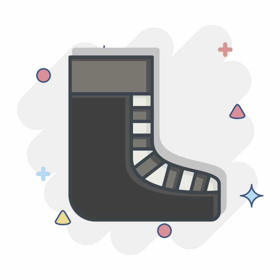 Icon Shoes. related to Celtic symbol. comic style. simple design editable. simple illustration vector