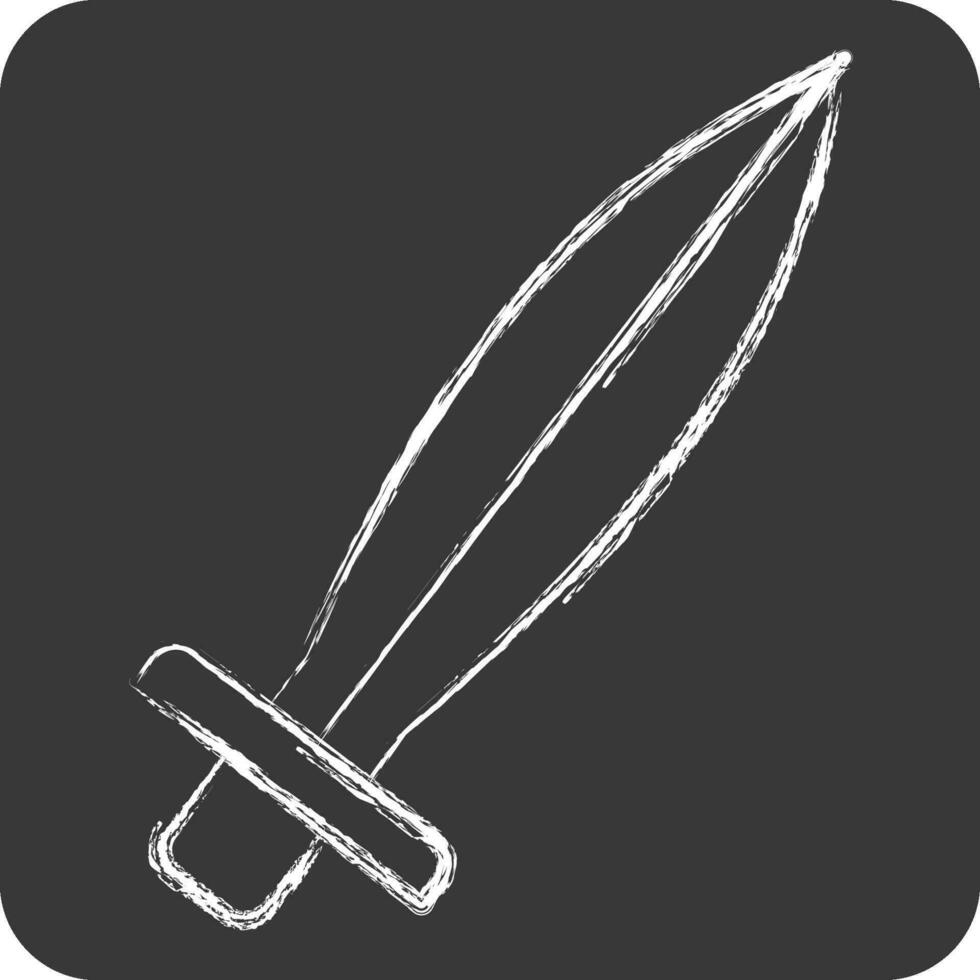 Icon Sword. related to Celtic symbol. chalk Style. simple design editable. simple illustration vector