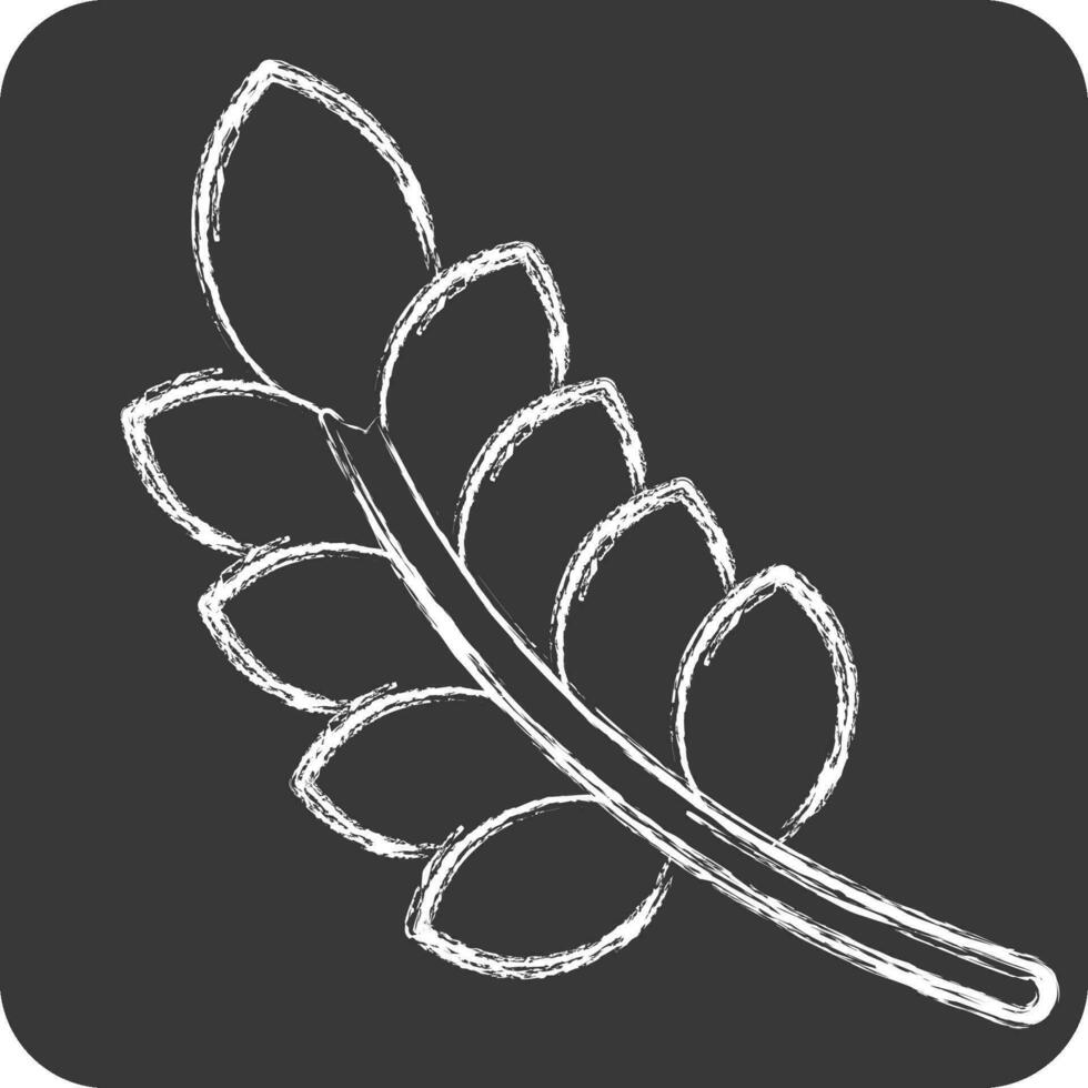 Icon Wheat. related to Celtic symbol. chalk Style. simple design editable. simple illustration vector