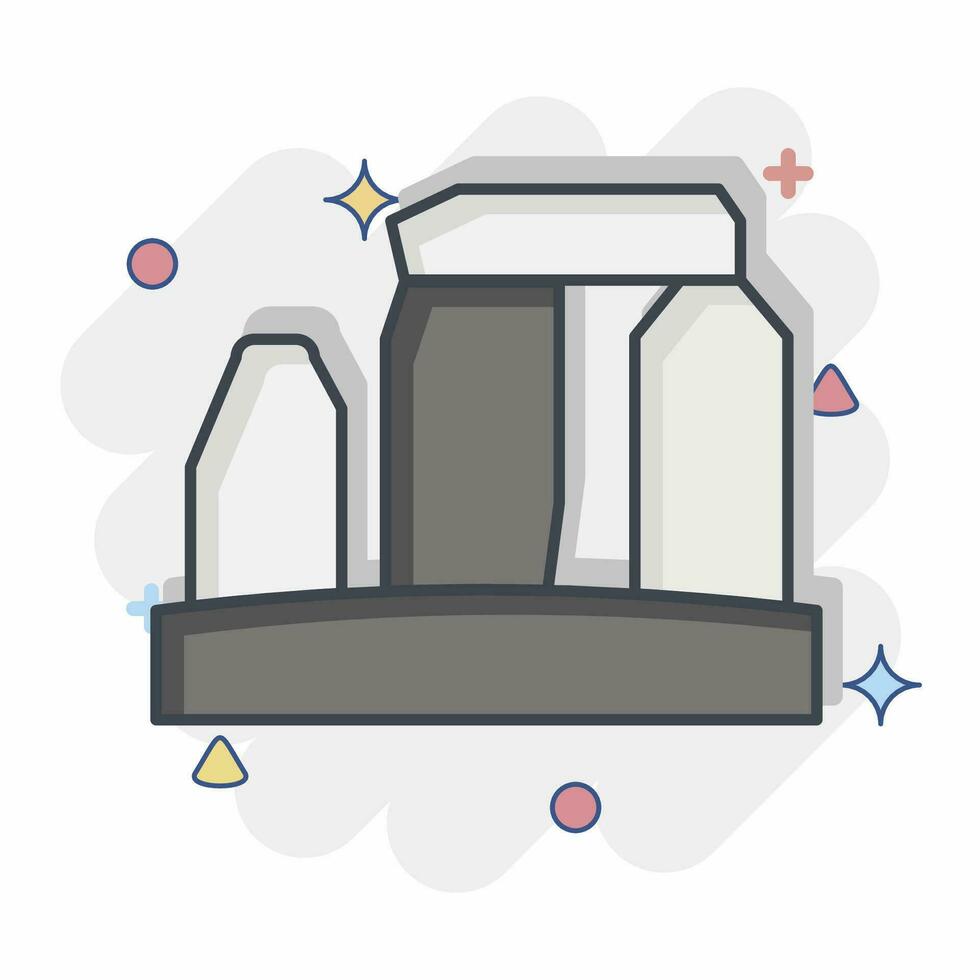 icono Stonehenge. relacionado a céltico símbolo. cómic estilo. sencillo diseño editable. sencillo ilustración vector