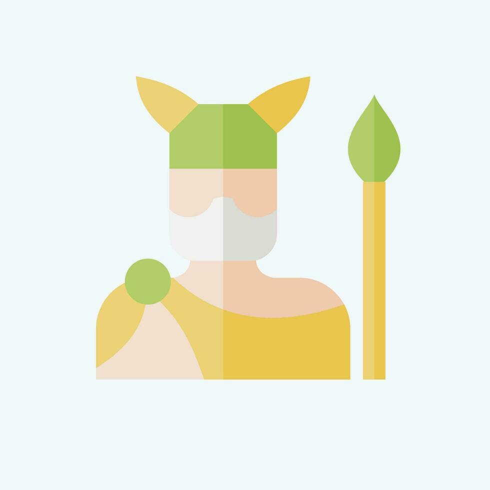 Icon Warrior. related to Celtic symbol. flat style. simple design editable. simple illustration vector