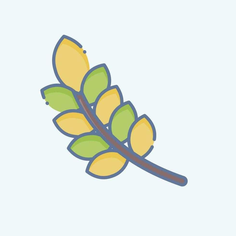 Icon Wheat. related to Celtic symbol. doodle style. simple design editable. simple illustration vector